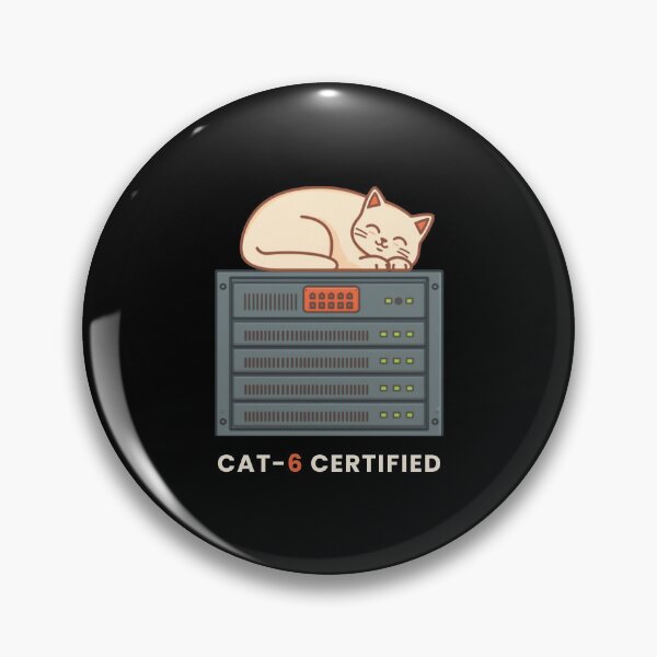 Item preview, Cat-6 Certified Funny Homelab Server Rack Cat T-Shirt designed and sold by abdoali102.