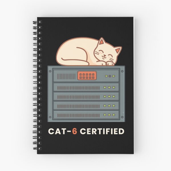Item preview, Cat-6 Certified Funny Homelab Server Rack Cat T-Shirt designed and sold by abdoali102.