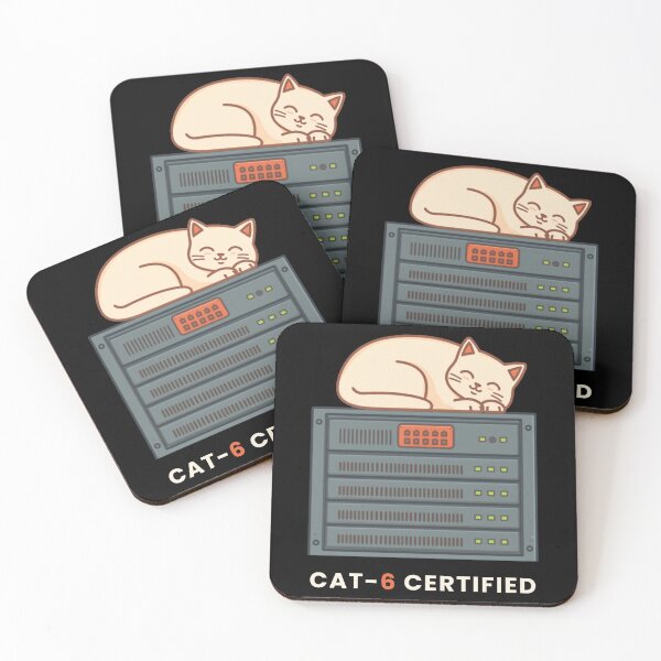 Item preview, Cat-6 Certified Funny Homelab Server Rack Cat T-Shirt designed and sold by abdoali102.