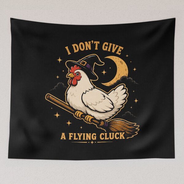 Item preview, Funny witch chicken flying on a broomstick design halloween designed and sold by rafaeltto.
