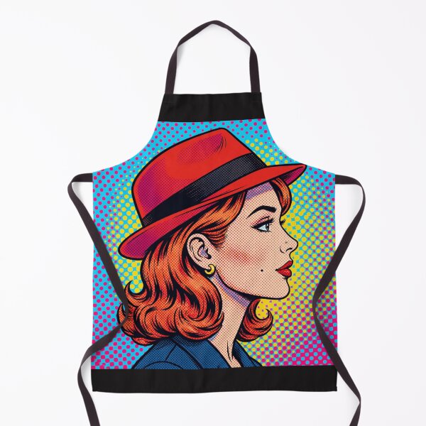 Item preview, RAINBOW FEDORA Pop Art Redhead Vintage Comic Colorful designed and sold by MAISON SYLVIE.