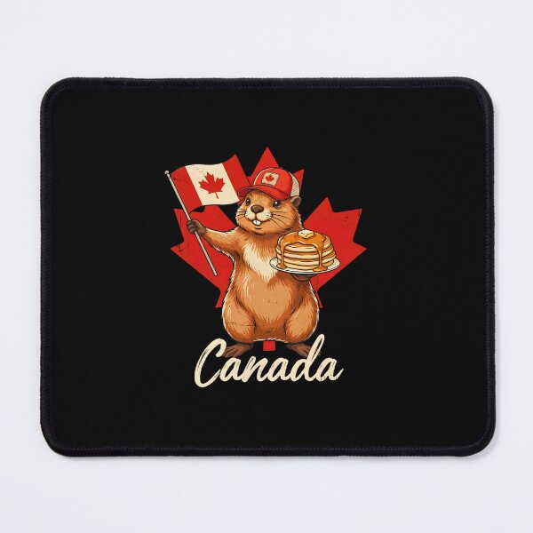 Item preview, Canada Beaver Canadian Flag Maple Syrup Pancake Stack Mascot designed and sold by Enea Kelo.