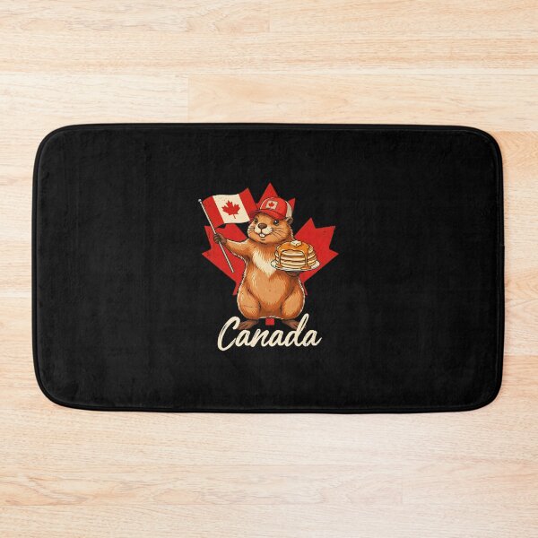 Item preview, Canada Beaver Canadian Flag Maple Syrup Pancake Stack Mascot designed and sold by Enea Kelo.