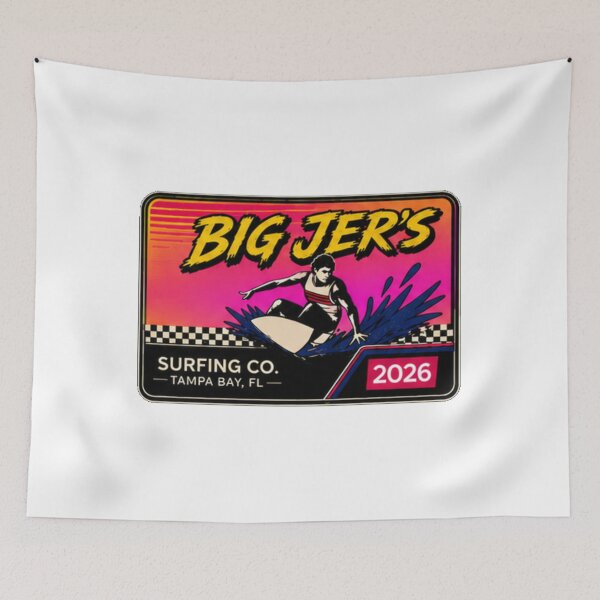 Item preview, Big Jer's Surfing Co. Neon Pink Circle Logo 2026 designed and sold by JBDesigns21.