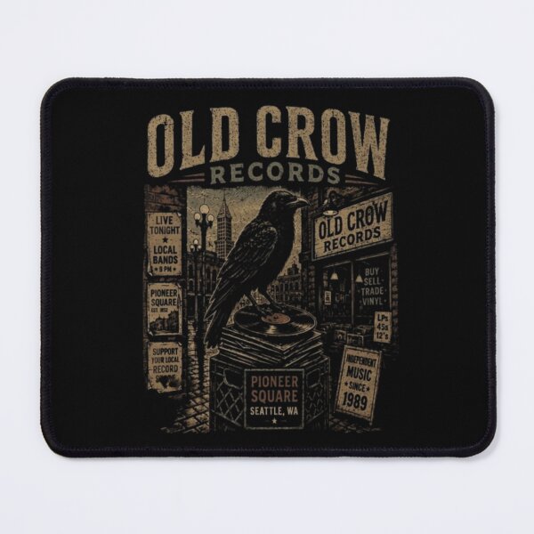Item preview, Old Crow Records designed and sold by KinshipThings.