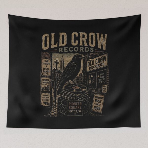 Item preview, Old Crow Records  designed and sold by KinshipThings.