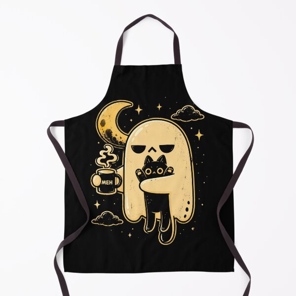 Item preview, Chill ghost with cat and coffee cup design halloween designed and sold by rafaeltto.