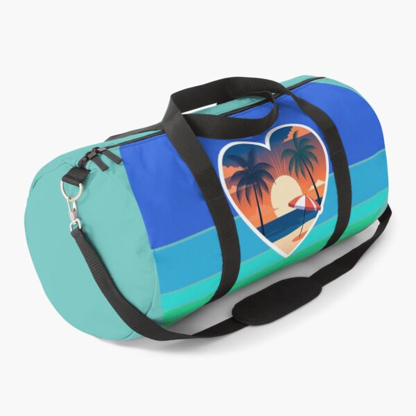 Item preview, Vintage Beach and Beach Umbrella on Retro Ocean Stripes designed and sold by Beachy.
