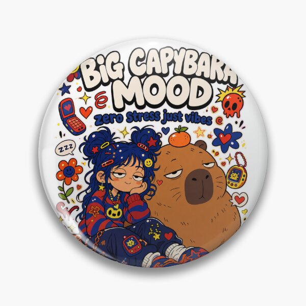 Item preview, Funny Capybara and Girl Meme Big Mood T-Shirt designed and sold by KIDEnia.