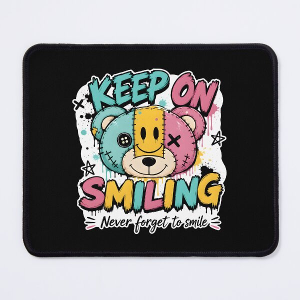 Item preview, Keep On Smiling Cute Graffiti Teddy Bear designed and sold by Canvas-Whispers.