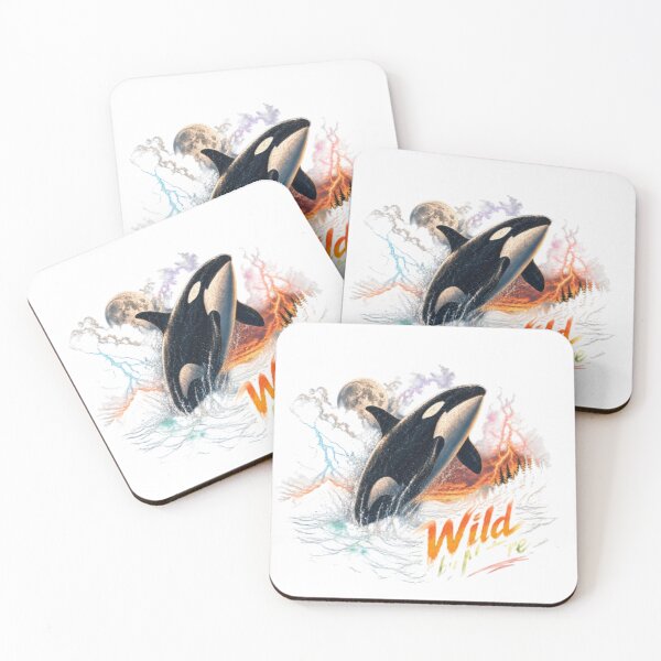 Item preview, Wild By Nature Orca Whale Vintage Graphic – Majestic Killer Whale Ocean T-Shirt Design designed and sold by NeonSketch Lab.