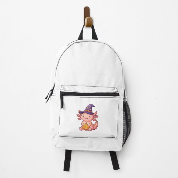 Item preview, Halloween Axolotl in Purple Hat and Pumpkin designed and sold by SOUFIANE1991.