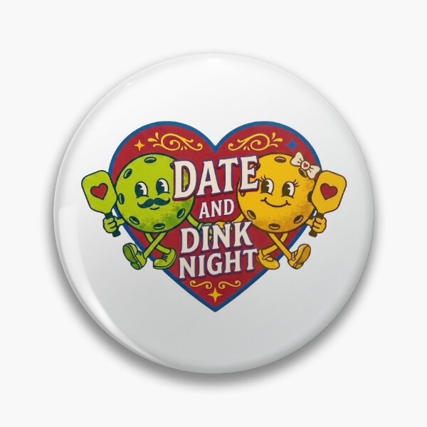 Item preview, Date and Dink Night Cute Pickleball Couples Heart designed and sold by randaper.
