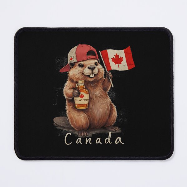 Item preview, Canada Beaver Canadian Flag Pure Maple Syrup Bottle Mascot designed and sold by Enea Kelo.