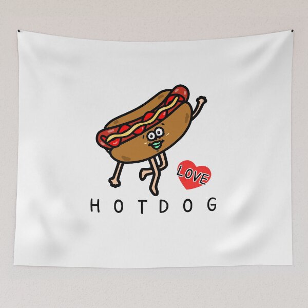 Item preview, Cute I LOVE HOT DOG designed and sold by kanaehonkawa.