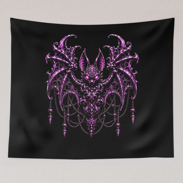 Item preview, Elegant purple bat design with intricate details halloween designed and sold by rafaeltto.