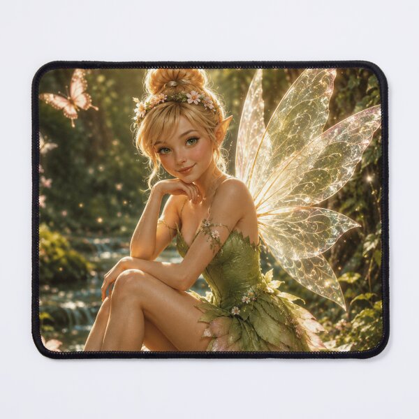 Item preview, Woodland Fairy with Glowing Wings – Enchanted Fantasy Forest Art designed and sold by i-corp.