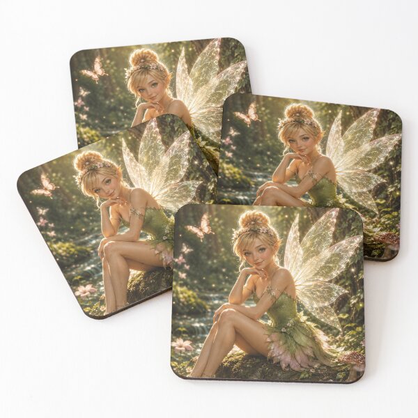 Item preview, Woodland Fairy with Glowing Wings – Enchanted Fantasy Forest Art designed and sold by i-corp.