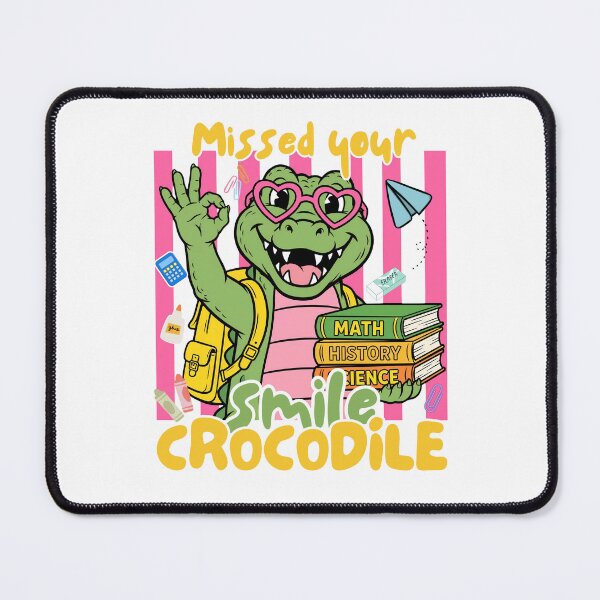 Item preview, Missed Your Smile Crocodile Funny School Books Crocodile Teacher Shirt designed and sold by Neurospicy Trolls.