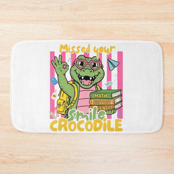 Item preview, Missed Your Smile Crocodile Funny School Books Crocodile Teacher Shirt designed and sold by Neurospicy Trolls.