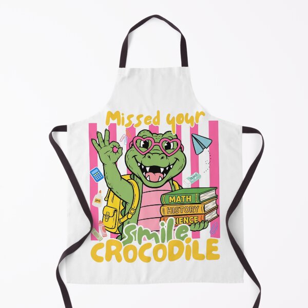 Item preview, Missed Your Smile Crocodile Funny School Books Crocodile Teacher Shirt designed and sold by Neurospicy Trolls.