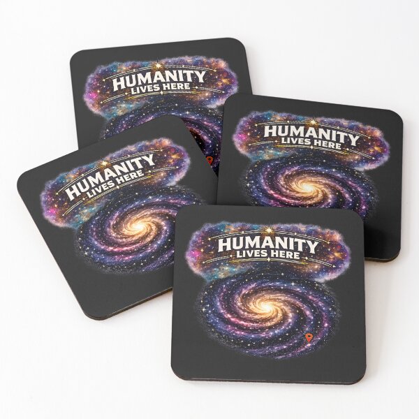 Item preview, 'Humanity Lives Here' Galaxy You are Here! Retro Sci-Fi designed and sold by Genius Geek.