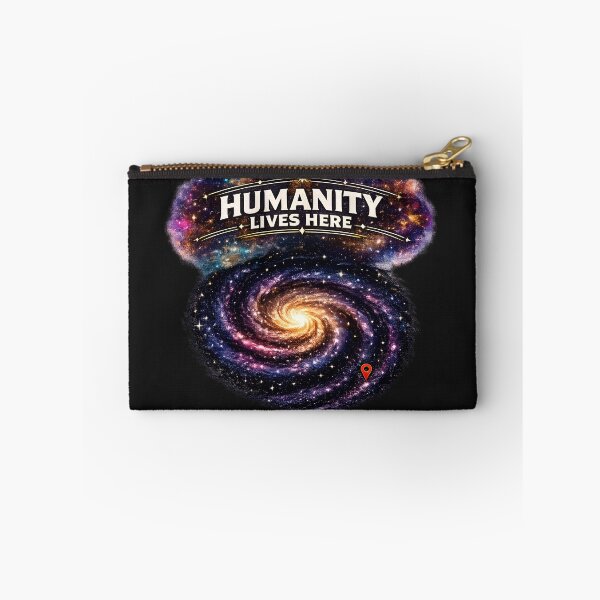 Item preview, 'Humanity Lives Here' Galaxy You are Here! Retro Sci-Fi designed and sold by Genius Geek.