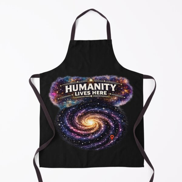 Item preview, 'Humanity Lives Here' Galaxy You are Here! Retro Sci-Fi designed and sold by Genius Geek.