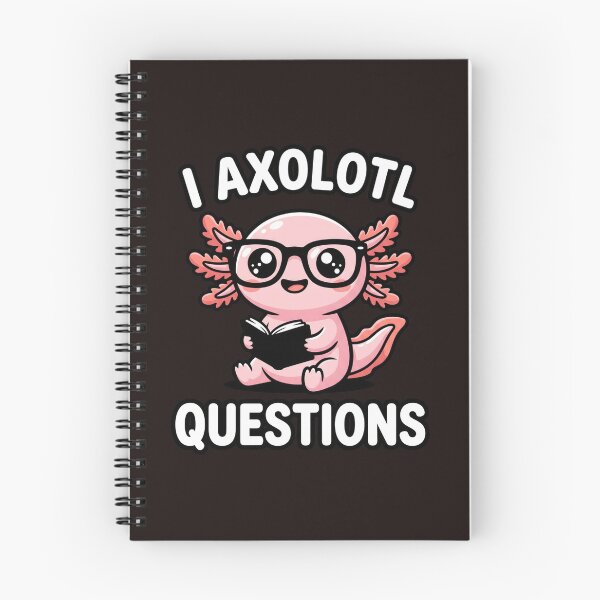 Aperçu de l'œuvre Axolotl de lecture amusante | Questions sur l'axolotl | Design mignon pour les amoureux des livres créée et vendue par mari-kayden.