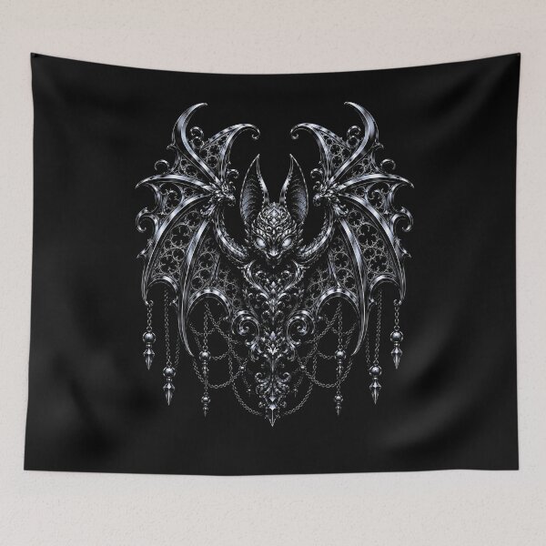 Item preview, elegant gothic bat design with intricate details halloween designed and sold by rafaeltto.