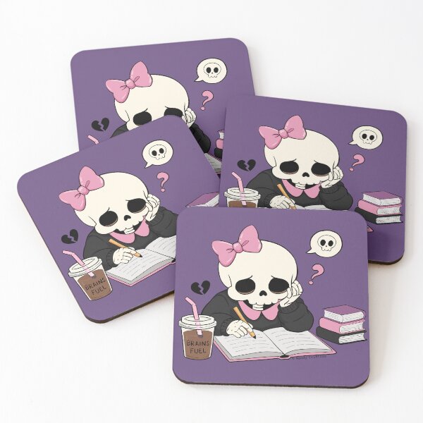 Item preview, Cute Kawaii Skeleton Study Buddy designed and sold by Moody Critters.