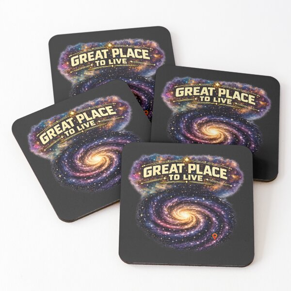 Item preview, 'Great Place to Live' Galaxy You are Here! Retro Sci-Fi designed and sold by Genius Geek.