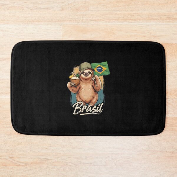 Item preview, Brazil Sloth Brazilian Flag Coconut Water Drink Mascot designed and sold by Enea Kelo.