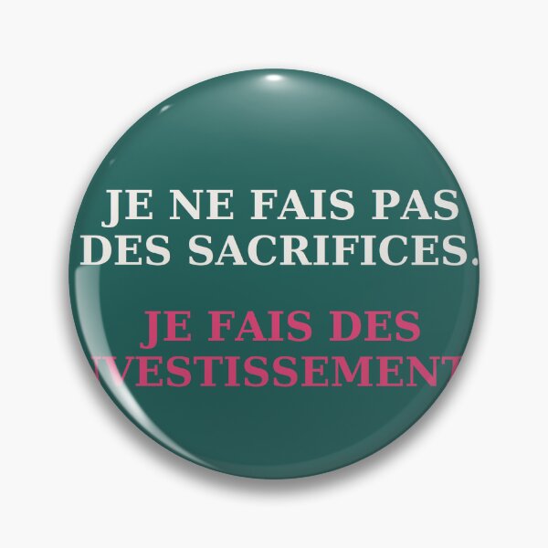 Item preview, I don't make sacrifices - Money investment quote designed and sold by VYNCERA.