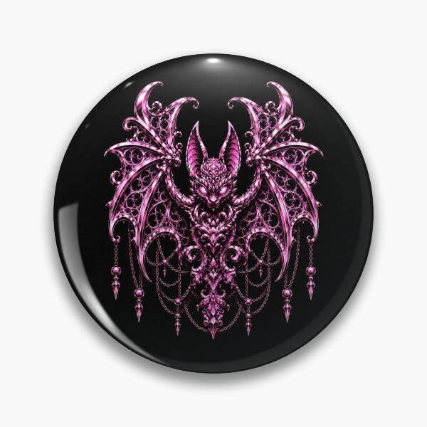 Item preview, Elegant pink bat design with intricate details halloween designed and sold by rafaeltto.