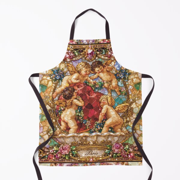 Item preview, Paris Vintage Cherub Jeweled Mosaic designed and sold by CaseyMichelleArt.