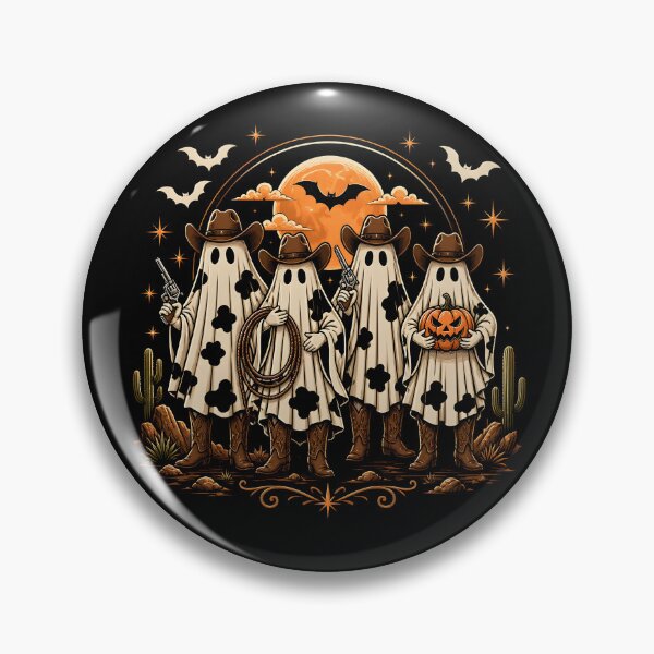 Item preview, funny Western Ghost Cowboy Halloween  retro Spooky gift designed and sold by Amzkao.