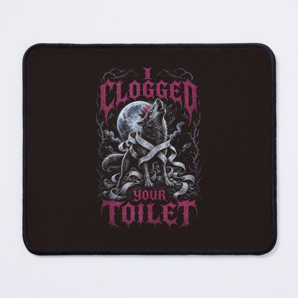 Item preview, Funny I Clogged Your Toilet Gothic Wolf Howling Moon Vintage Design designed and sold by mari-kayden.