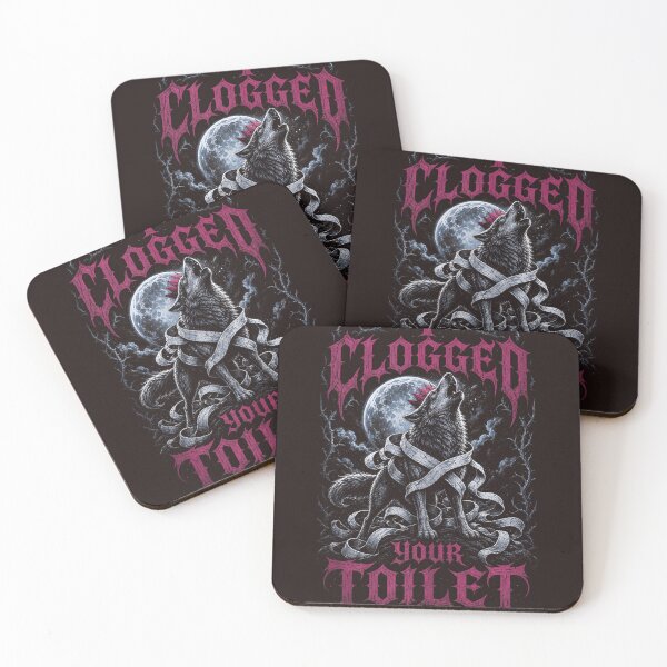Item preview, Funny I Clogged Your Toilet Gothic Wolf Howling Moon Vintage Design designed and sold by mari-kayden.