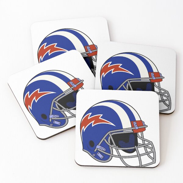 Item preview, American Football Helmet Vector Illustration with Lightning Bolt – USA Colors Sports Logo designed and sold by NeonSketch Lab.