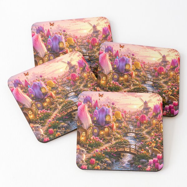 Item preview, Tulip Village designed and sold by Gold&pixels.