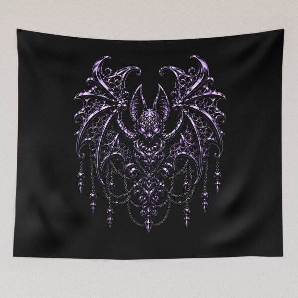 Item preview, Elegant Purple Bat with Ornate Wings Design Halloween designed and sold by rafaeltto.