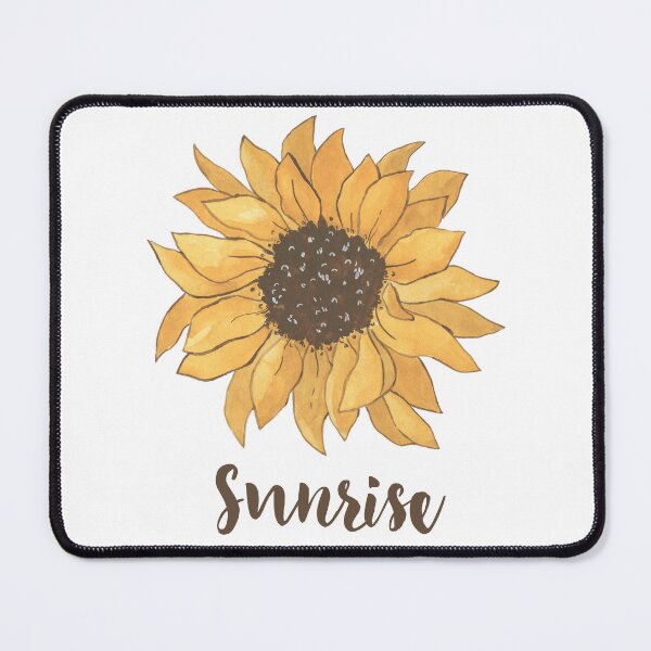 Item preview, sunflower watercolor floral illustration designed and sold by introvertarts.