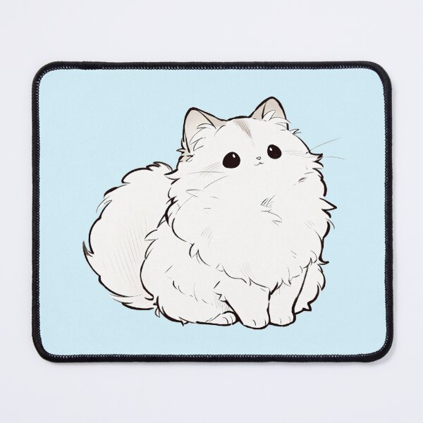 Item preview, Cute Fluffy White Kitten Kawaii Cat Illustration designed and sold by jianina-alondra.