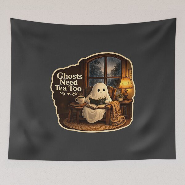 Item preview, Ghosts Need Tea Too designed and sold by QuietNovaShop.