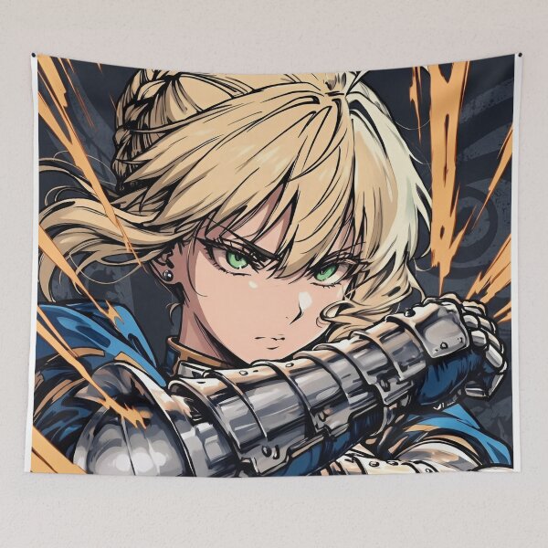Item preview, Saber Artoria Pendragon – Armored Knight Anime Fan Art Portrait designed and sold by Dyan4.