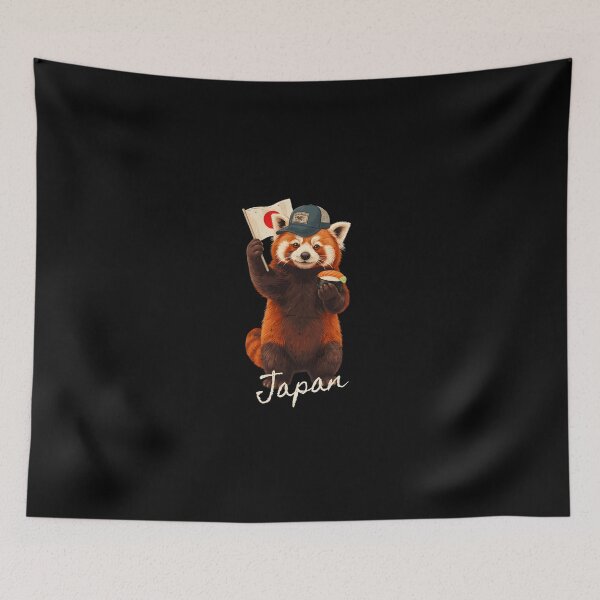 Item preview, Japan Red Panda Japanese Flag Salmon Nigiri Sushi Mascot designed and sold by Enea Kelo.