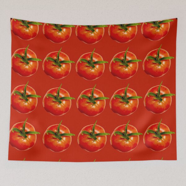 Item preview, Tomato pattern on red background  designed and sold by happytraveller1.