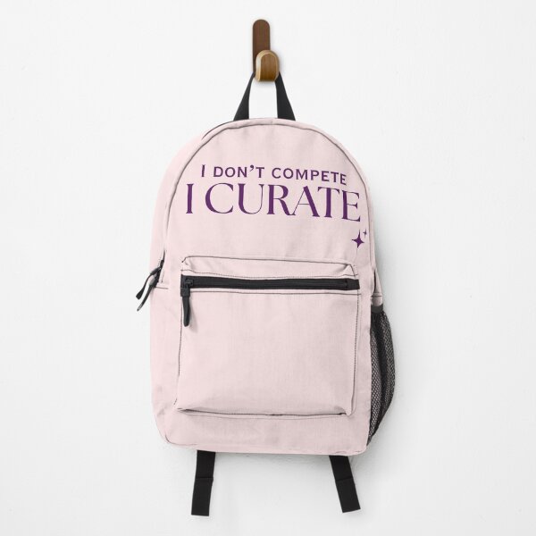 Item preview, I Don't Compete I Curate | Deep Plum Purple Sparkle Typography designed and sold by Sparkle First Co..