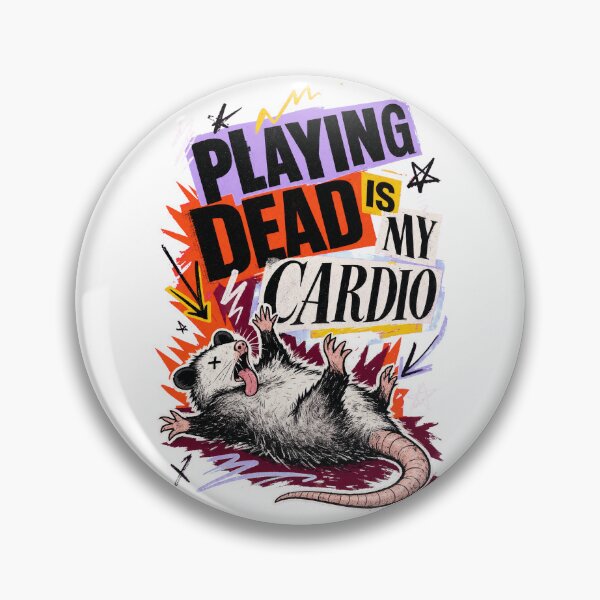 Item preview, Playing Dead Is My Cardio Funny Opossum Meme T-Shirt Design designed and sold by KIDEnia.